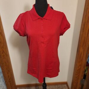 Nautica Big Girls Uniform Quick Dry Short Sleeve Performance Polo Shirt NWT